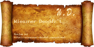 Wieszner Deodát névjegykártya
